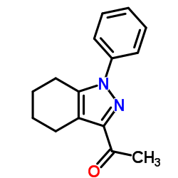 1-(1-Phenyl-4,5,6,7-tetrahydro-1H-indazol-3-yl)ethanone结构式
