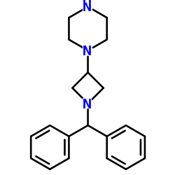 1-[1-(Diphenylmethyl)-3-azetidinyl]piperazine Structure