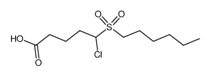 5-chloro-5-(hexylsulfonyl)pentanoic acid Structure