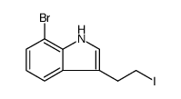 1H-Indole, 7-bromo-3-(2-iodoethyl)结构式