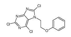 2,6,8-trichloro-7-(2-phenoxyethyl)purine结构式