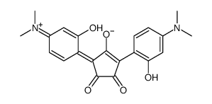 3-(4-Dimethylamino-2-hydroxy-phenyl)-5-(4-dimethylimmonium-2-hydroxy-cyclohexa-2,5-dien-1-ylidene)--1,2-dioxo-cyclopenten-4-olate结构式