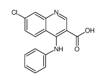 7-CHLORO-4-(PHENYLAMINO)QUINOLINE-3-CARBOXYLIC ACID结构式