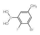 3-溴-2-氟-5-甲基苯硼酸结构式