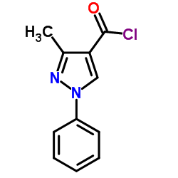 3-Methyl-1-phenyl-1H-pyrazole-4-carbonyl chloride结构式