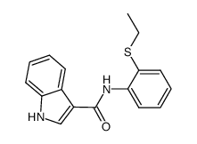 N-[2-(ethylthio)phenyl]-1H-indole-3-carboxamide结构式