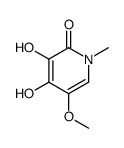3,4-dihydroxy-5-methoxy-1-methylpyridin-2(1H)-one结构式