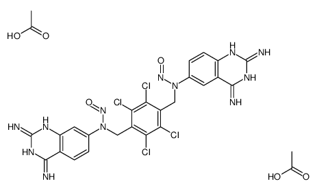 4,4'-bis(2,4-diaminoquinazol-6-(N-nitrosoaminomethyl))tetrachlorobenzene结构式