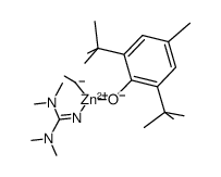 [Zn(1,1,3,3-tetramethylguanidine)(Et)(OC6H2(CMe3)2-2,6-Me-4)]结构式