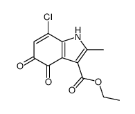 7-chloro-2-methyl-4,5-dioxo-4,5-dihydro-indole-3-carboxylic acid ethyl ester Structure