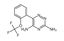 3,5-diamino-6-(2-trifluoromethoxyphenyl)-1,2,4-triazine结构式