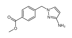 4-(3-amino-pyrazol-1-ylmethyl)-benzoic acid methyl ester结构式