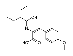 (Z)-2-(2-ethylbutanoylamino)-3-(4-methoxyphenyl)prop-2-enoic acid Structure