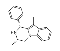 cis-1,2,3,4-tetrahydro-1-phenyl-3,10-dimethylpyrazino[1,2-a]indole结构式