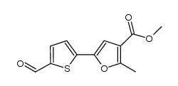 methyl 5-(5-formylthiophen-2-yl)-2-methylfuran-3-carboxylate结构式