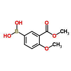 4-Methoxy-3-(methoxycarbonyl)phenylboronic acid structure