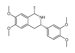 cis-3-(3,4-dimethoxyphenyl)-6,7-dimethoxy-1-methyl-1,2,3,4-tetrahydroisoquinoline结构式
