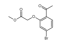 methyl 2-(2-acetyl-5-bromophenoxy)acetate结构式