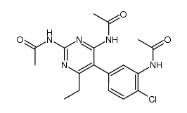 2,4-diamino-5-(3-amino-4-chlorophenyl)-6-ethylpyrimidine triacetyl derivative Structure