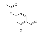 (3-chloro-4-formylphenyl) acetate Structure