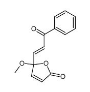 5-Methoxy-5-((E)-3-oxo-3-phenyl-propenyl)-5H-furan-2-one结构式