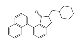 7-(1-Naphthyl)-2-cyclohexylmethyl-indan-1-one结构式