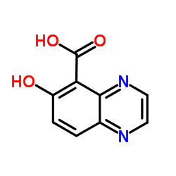 6-Hydroxy-5-quinoxalinecarboxylic acid结构式