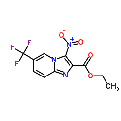 Ethyl 3-nitro-6-(trifluoromethyl)imidazo-[1,2-a]pyridine-2-carboxylate Structure