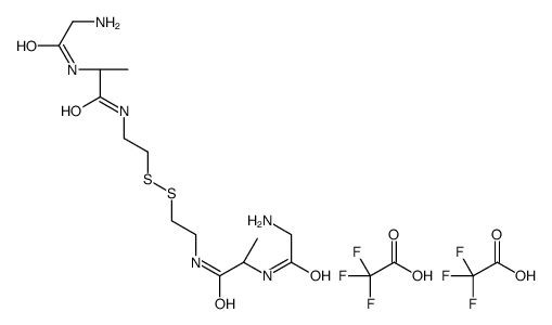 (2S)-2-[(2-aminoacetyl)amino]-N-[2-[2-[[(2S)-2-[(2-aminoacetyl)amino]propanoyl]amino]ethyldisulfanyl]ethyl]propanamide,2,2,2-trifluoroacetic acid结构式