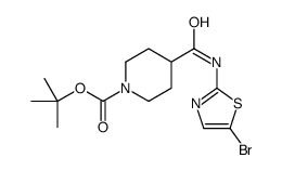 2-Methyl-2-propanyl 4-[(5-bromo-1,3-thiazol-2-yl)carbamoyl]-1-pip eridinecarboxylate Structure
