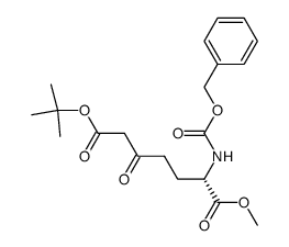 methyl (2S)-2-(benzyloxycarbonylamino)-6-(t-butoxycarbonyl)-5-oxohexanoate结构式