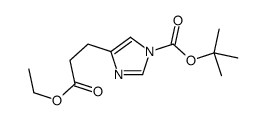 2-Methyl-2-propanyl 4-(3-ethoxy-3-oxopropyl)-1H-imidazole-1-carbo xylate结构式