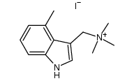 trimethyl-(4-methyl-1H-indol-3-ylmethyl)ammonium iodide Structure