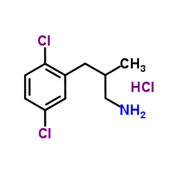 3-(2,5-Dichlorophenyl)-2-methyl-1-propanamine hydrochloride (1:1)结构式