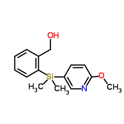 2-[(6-Methoxy-3-pyridyl)dimethylsilyl]benzyl alcohol structure