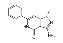 3-amino-1-methyl-6-phenyl-1H-pyrazolo[4,3-c]pyridin-4(5H)-one结构式