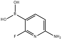 2-Fluoro-6-aminopyridine-3-boronic acid结构式