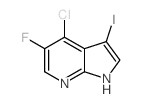 4-氯-5-氟-3-碘-1H-吡咯并[2,3-b] 吡啶结构式
