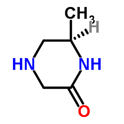 (6R)-6-甲基哌嗪-2-酮结构式