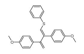 (E)-(2,3-bis(4-methoxyphenyl)buta-1,3-dien-1-yl)(phenyl)sulfane Structure