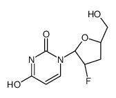 1-(2-Fluoro-2,3-dideoxy-β-D-threo-pentofuranosyl)-2,4(1H,3H)-pyrimidinedione结构式