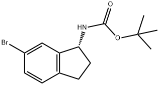 (R)-(6-溴-茚满-1-基)-氨基甲酸叔丁酯结构式