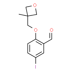 5-IODO-2-((3-METHYLOXETAN-3-YL)METHOXY)BENZALDEHYDE结构式