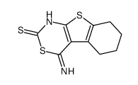 4-imino-2-thioxo-1,2,5,6,7,8-tetrahydro-4H-benzo(b)thieno(2,3-d)(1,3)thiazine结构式