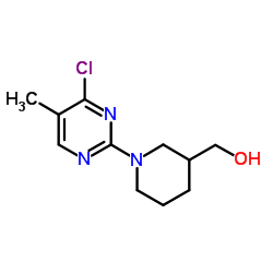 [1-(4-Chloro-5-methyl-2-pyrimidinyl)-3-piperidinyl]methanol Structure