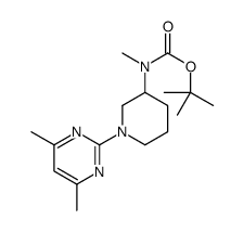 tert-butyl N-[1-(4,6-dimethylpyrimidin-2-yl)piperidin-3-yl]-N-methylcarbamate结构式