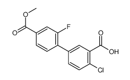 2-chloro-5-(2-fluoro-4-methoxycarbonylphenyl)benzoic acid Structure