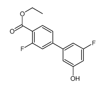 ethyl 2-fluoro-4-(3-fluoro-5-hydroxyphenyl)benzoate Structure