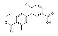 4-chloro-3-(4-ethoxycarbonyl-3-fluorophenyl)benzoic acid Structure