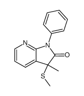 1,3-dihydro-3-methyl-3-(methylthio)-1-phenyl-2H-pyrrolo[2,3-b]pyridin-2-one结构式
